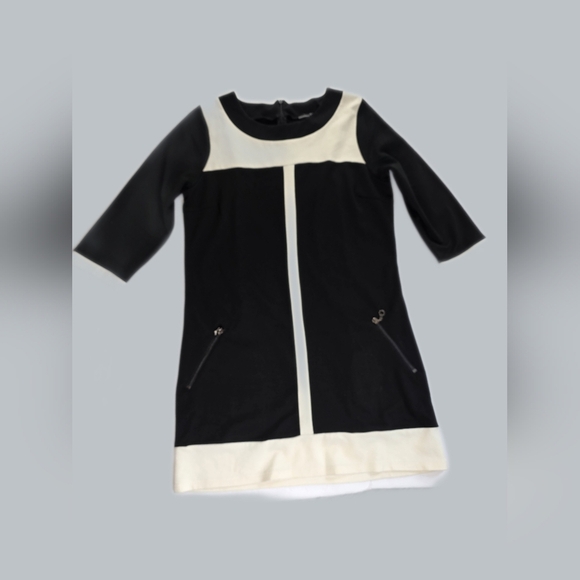 CYC 60s Retro Black And White mini  Dress. Fall/Winter. Lg - Picture 7 of 10